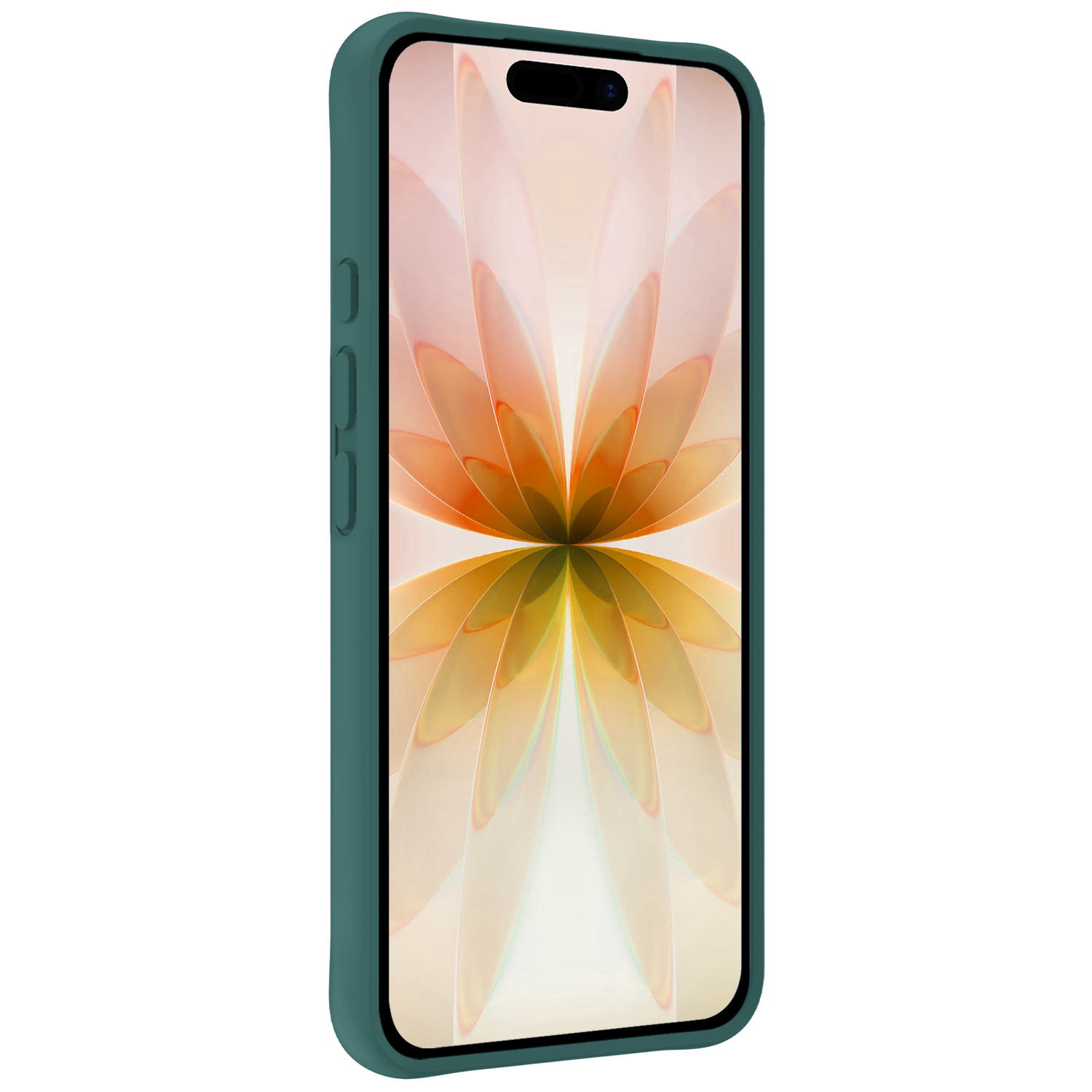 Nomfy Nomfy iPhone 17 Hoesje Siliconen Met 2x Screenprotector Met Dichte Notch - Donkergroen