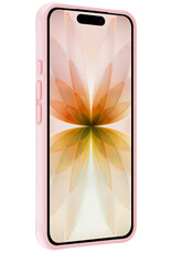 Nomfy Nomfy iPhone 17 Hoesje Siliconen Met 2x Screenprotector Met Dichte Notch - Lichtroze