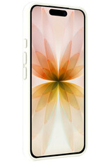 Nomfy Nomfy iPhone 17 Hoesje Siliconen Met 2x Screenprotector Met Dichte Notch - Wit