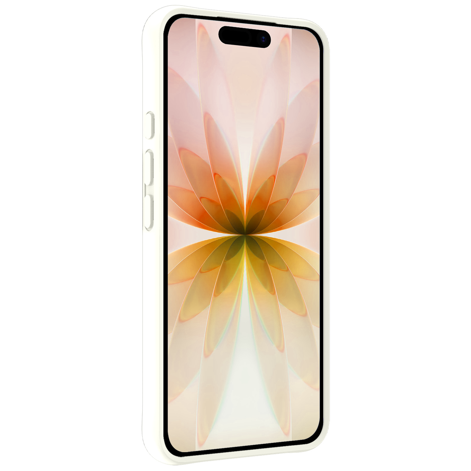 Nomfy Nomfy iPhone 17 Hoesje Siliconen Met 2x Screenprotector Met Dichte Notch - Wit