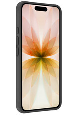 Nomfy Nomfy iPhone 17 Hoesje Siliconen Met 2x Screenprotector Met Dichte Notch - Zwart