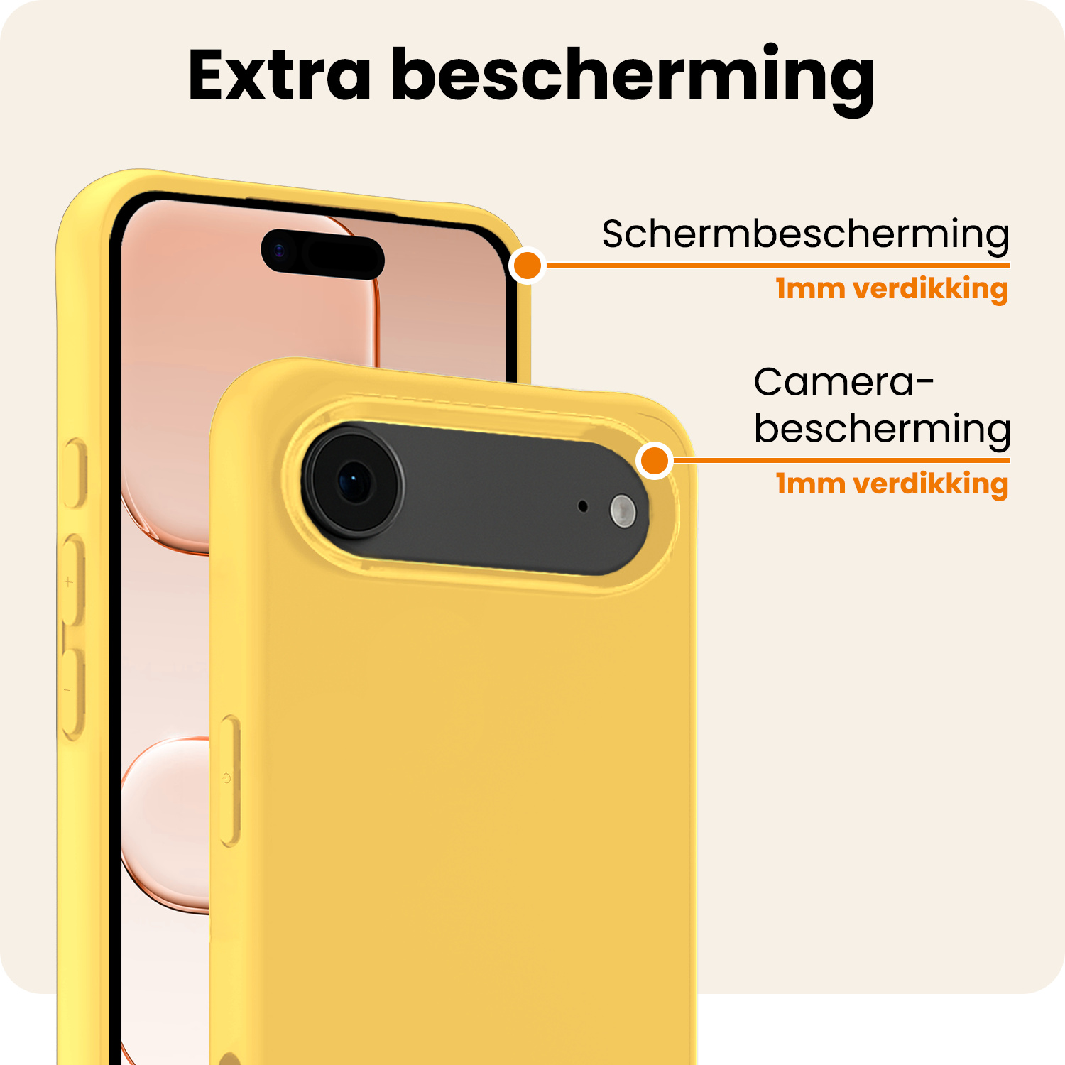 Nomfy Nomfy iPhone Air Hoesje Siliconen - Geel