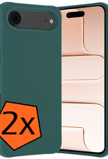 Nomfy Nomfy iPhone Air Hoesje Siliconen - Donkergroen - 2 PACK