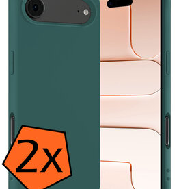 Nomfy Nomfy iPhone Air Hoesje Siliconen - Donkergroen - 2 PACK