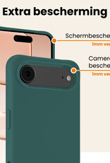 Nomfy Nomfy iPhone Air Hoesje Siliconen - Donkergroen - 2 PACK