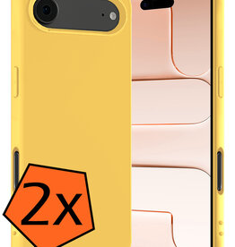 Nomfy Nomfy iPhone Air Hoesje Siliconen - Geel - 2 PACK