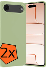 Nomfy Nomfy iPhone Air Hoesje Siliconen - Groen - 2 PACK