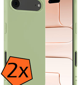 Nomfy Nomfy iPhone Air Hoesje Siliconen - Groen - 2 PACK