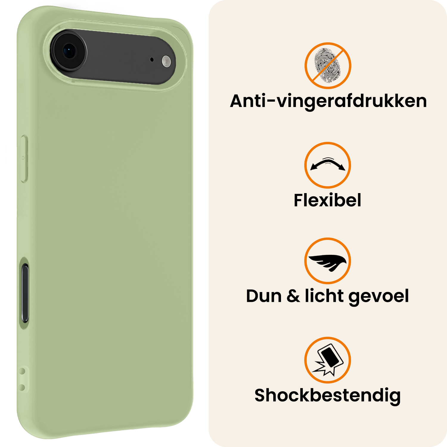 Nomfy Nomfy iPhone Air Hoesje Siliconen - Groen - 2 PACK