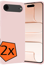 Nomfy Nomfy iPhone Air Hoesje Siliconen - Lichtroze - 2 PACK