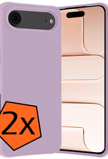 Nomfy Nomfy iPhone Air Hoesje Siliconen - Lila - 2 PACK