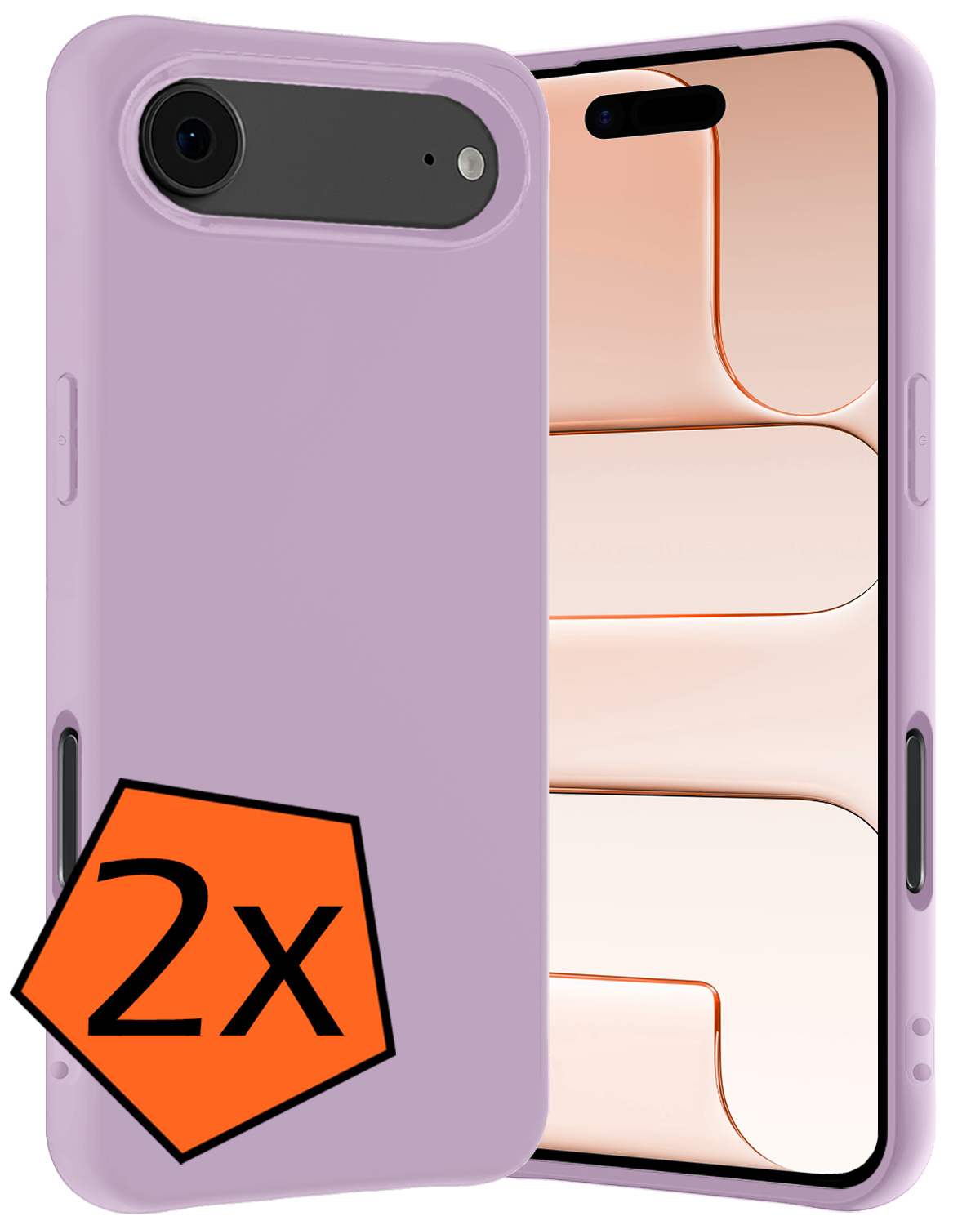 Nomfy Nomfy iPhone Air Hoesje Siliconen - Lila - 2 PACK