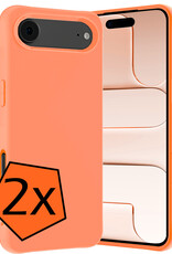 Nomfy Nomfy iPhone Air Hoesje Siliconen - Perzik - 2 PACK