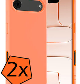 Nomfy Nomfy iPhone Air Hoesje Siliconen - Perzik - 2 PACK