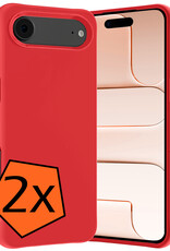 Nomfy Nomfy iPhone Air Hoesje Siliconen - Rood - 2 PACK