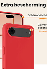 Nomfy Nomfy iPhone Air Hoesje Siliconen - Rood - 2 PACK