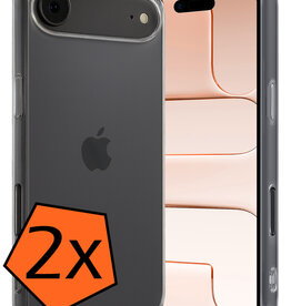 Nomfy Nomfy iPhone Air Hoesje Siliconen - Transparant - 2 PACK