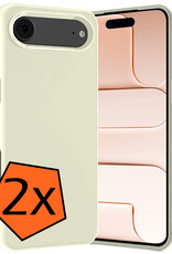 Nomfy Nomfy iPhone Air Hoesje Siliconen - Wit - 2 PACK