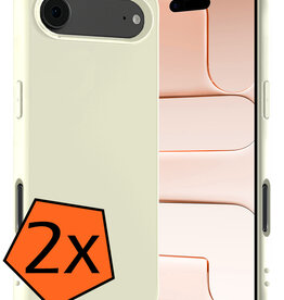 Nomfy Nomfy iPhone Air Hoesje Siliconen - Wit - 2 PACK