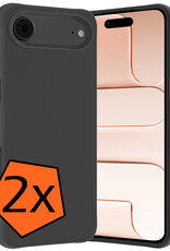 Nomfy Nomfy iPhone Air Hoesje Siliconen - Zwart - 2 PACK