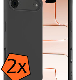 Nomfy Nomfy iPhone Air Hoesje Siliconen - Zwart - 2 PACK