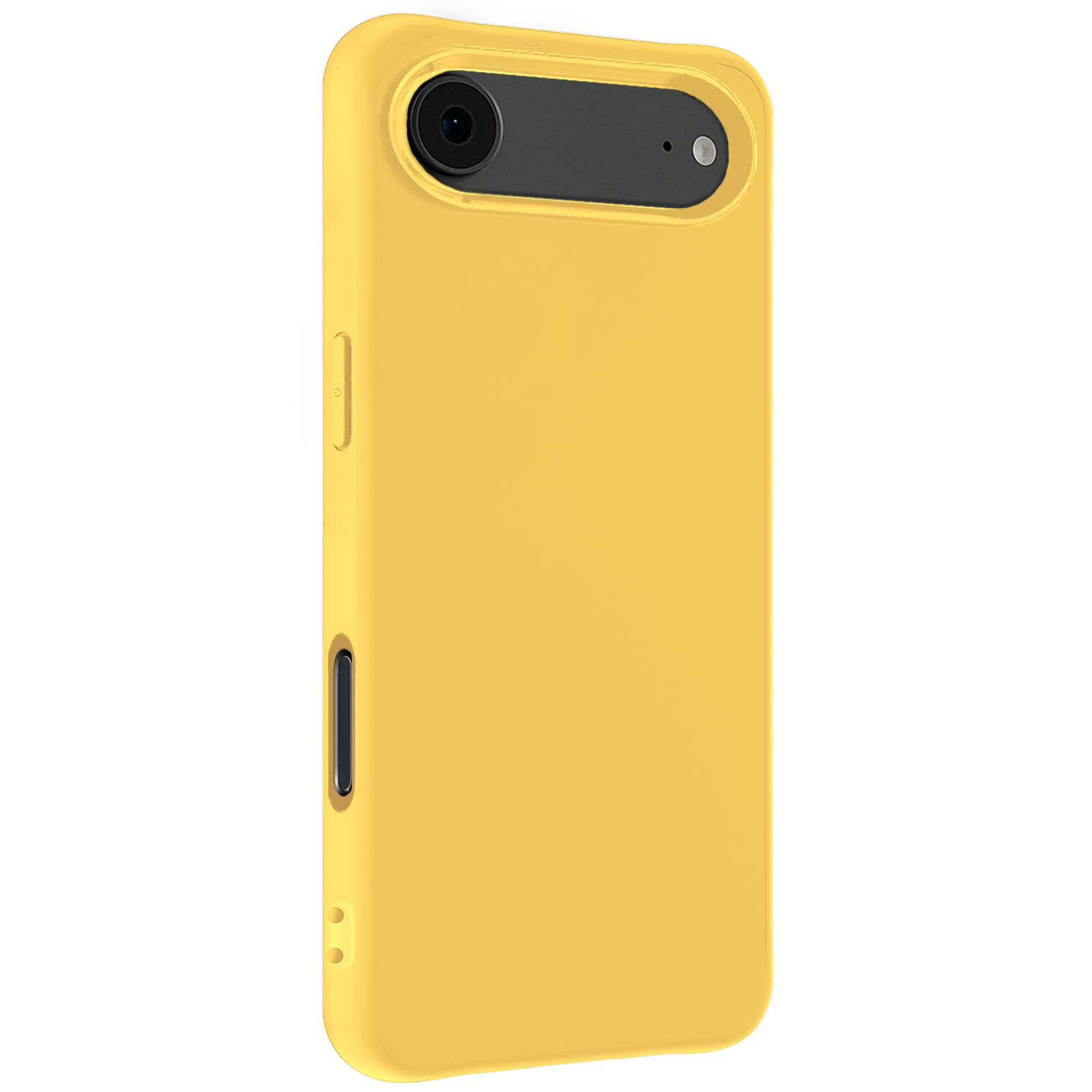 Nomfy Nomfy iPhone Air Hoesje Siliconen Met Screenprotector Met Dichte Notch - Geel