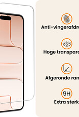 Nomfy Nomfy iPhone Air Hoesje Siliconen Met Screenprotector Met Dichte Notch - Lichtroze