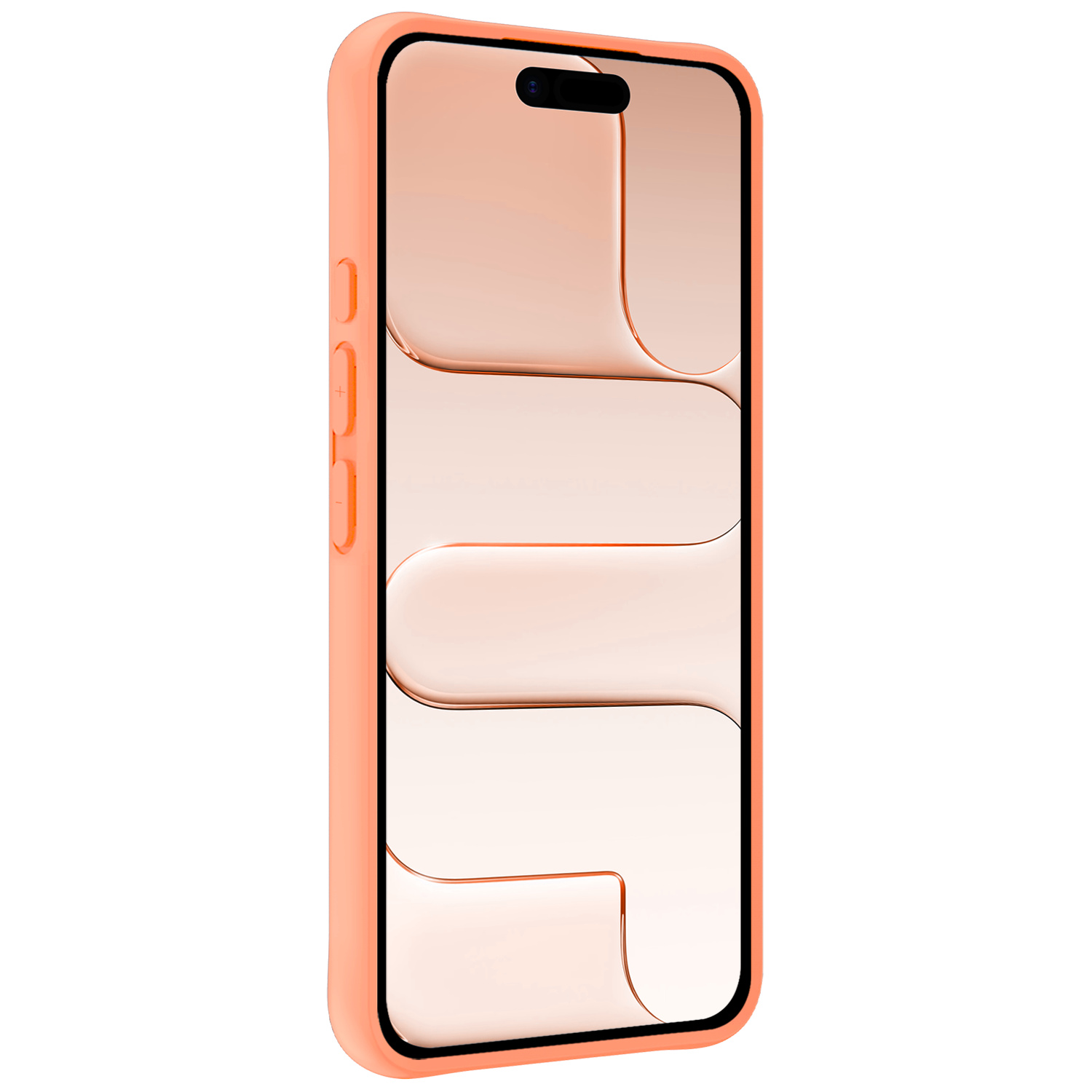 Nomfy Nomfy iPhone Air Hoesje Siliconen Met Screenprotector Met Dichte Notch - Perzik
