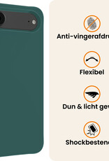 Nomfy Nomfy iPhone Air Hoesje Siliconen Met 2x Screenprotector Met Dichte Notch - Donkergroen