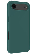 Nomfy Nomfy iPhone Air Hoesje Siliconen Met 2x Screenprotector Met Dichte Notch - Donkergroen