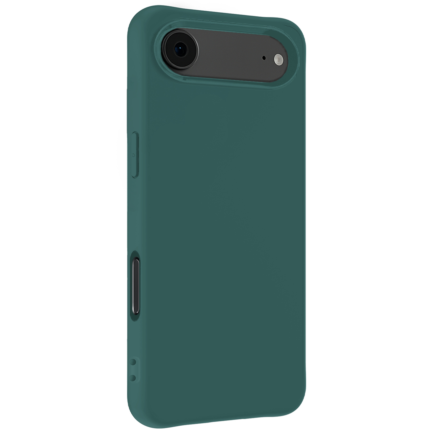 Nomfy Nomfy iPhone Air Hoesje Siliconen Met 2x Screenprotector Met Dichte Notch - Donkergroen