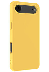 Nomfy Nomfy iPhone Air Hoesje Siliconen Met 2x Screenprotector Met Dichte Notch - Geel