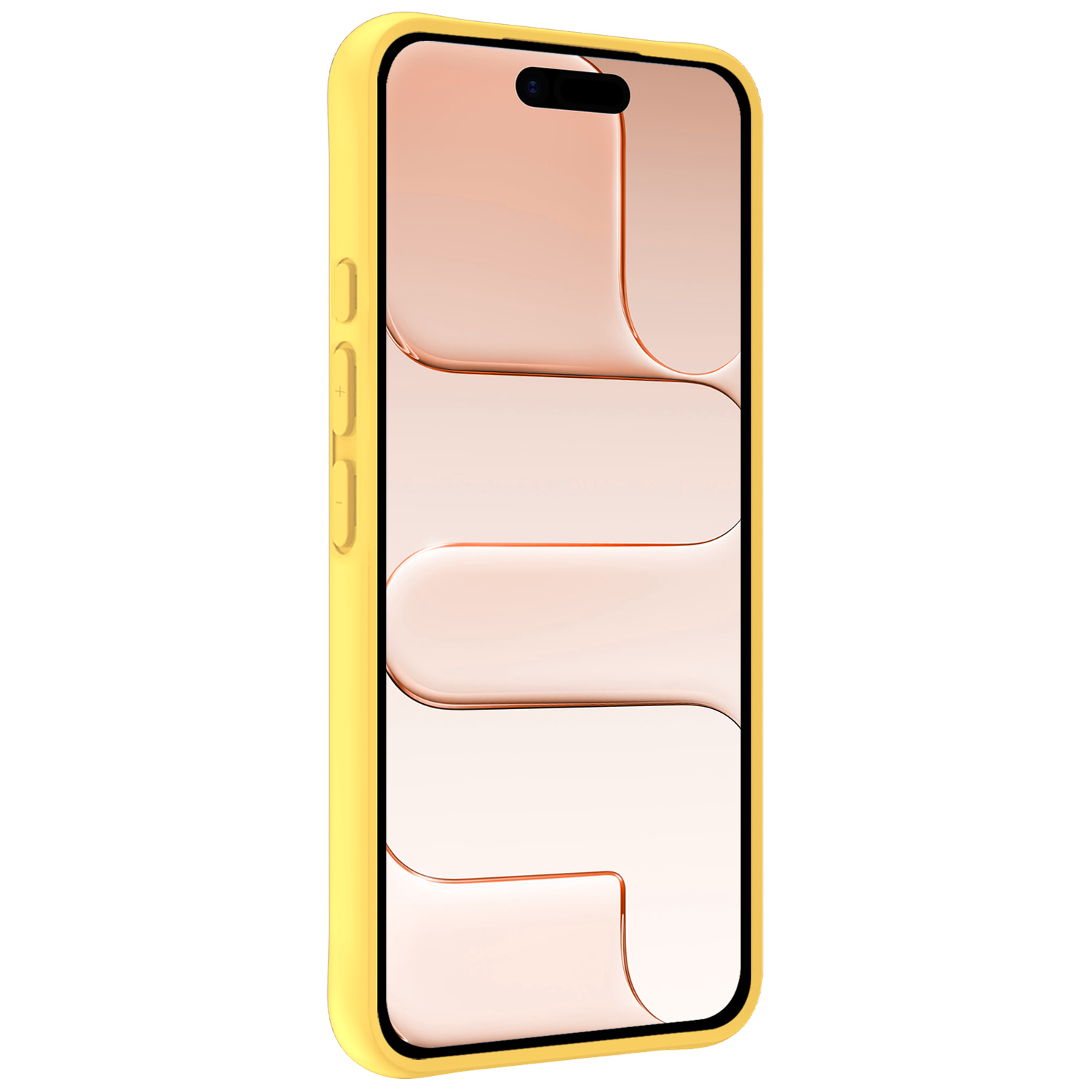 Nomfy Nomfy iPhone Air Hoesje Siliconen Met 2x Screenprotector Met Dichte Notch - Geel