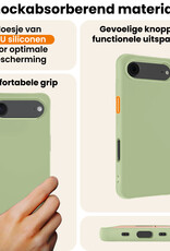 Nomfy Nomfy iPhone Air Hoesje Siliconen Met 2x Screenprotector Met Dichte Notch - Groen