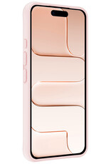 Nomfy Nomfy iPhone Air Hoesje Siliconen Met 2x Screenprotector Met Dichte Notch - Lichtroze