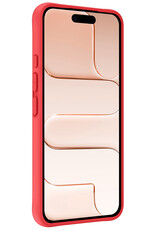 Nomfy Nomfy iPhone Air Hoesje Siliconen Met 2x Screenprotector Met Dichte Notch - Rood