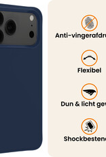 Nomfy Nomfy iPhone 17 Pro Hoesje Siliconen - Donkerblauw