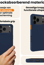 Nomfy Nomfy iPhone 17 Pro Hoesje Siliconen - Donkerblauw