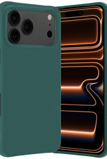 Nomfy Nomfy iPhone 17 Pro Hoesje Siliconen - Donkergroen
