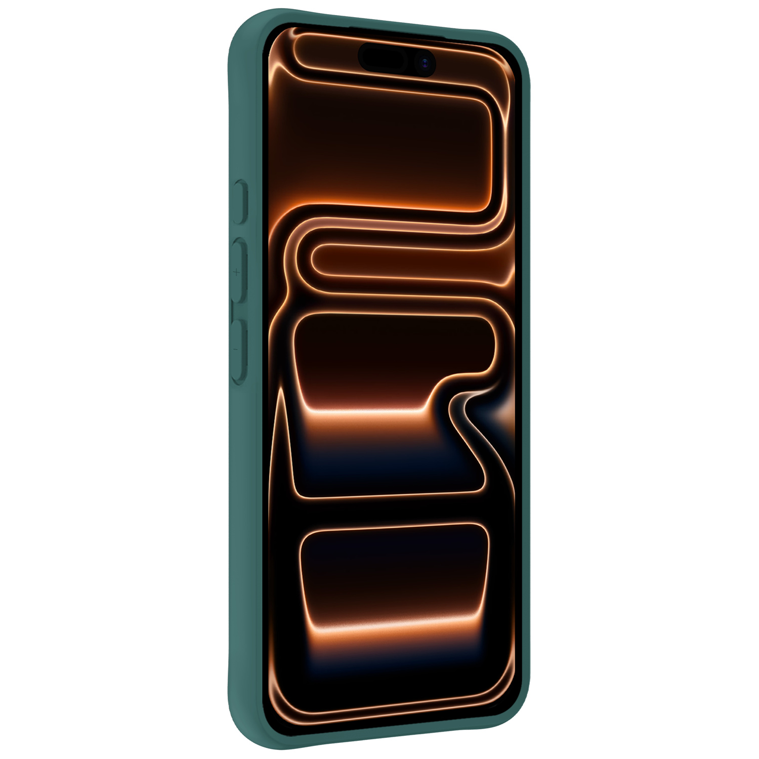 Nomfy Nomfy iPhone 17 Pro Hoesje Siliconen - Donkergroen