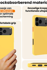 Nomfy Nomfy iPhone 17 Pro Hoesje Siliconen - Geel