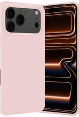 Nomfy Nomfy iPhone 17 Pro Hoesje Siliconen - Lichtroze