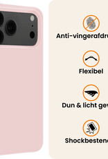 Nomfy Nomfy iPhone 17 Pro Hoesje Siliconen - Lichtroze