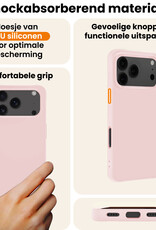 Nomfy Nomfy iPhone 17 Pro Hoesje Siliconen - Lichtroze