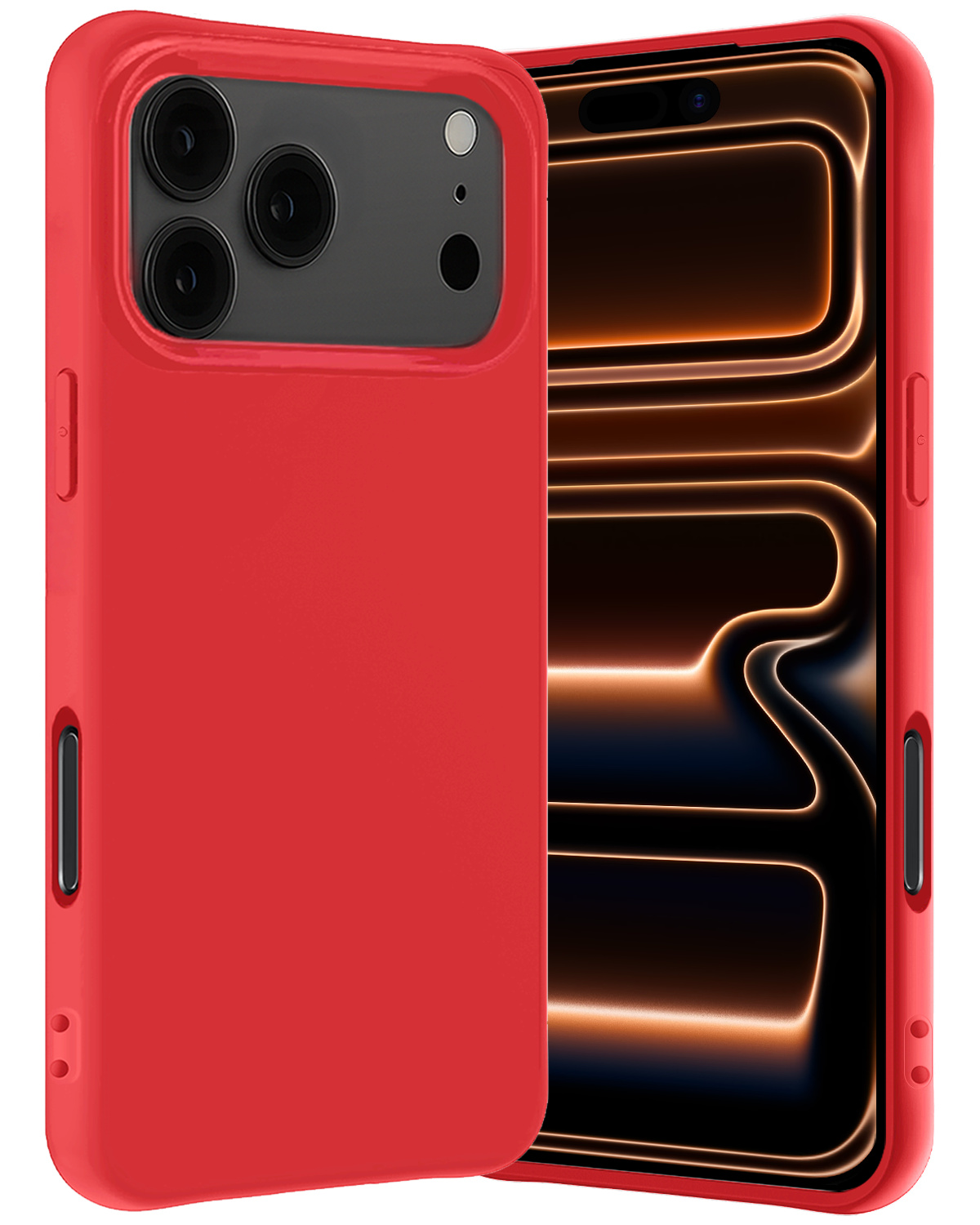 Nomfy Nomfy iPhone 17 Pro Hoesje Siliconen - Rood