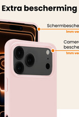 Nomfy Nomfy iPhone 17 Pro Hoesje Siliconen - Lichtroze - 2 PACK
