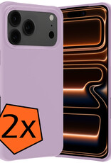 Nomfy Nomfy iPhone 17 Pro Hoesje Siliconen - Lila - 2 PACK