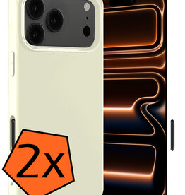 Nomfy Nomfy iPhone 17 Pro Hoesje Siliconen - Wit - 2 PACK