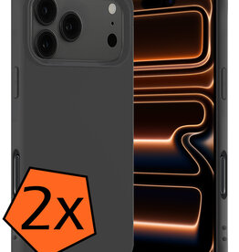 Nomfy Nomfy iPhone 17 Pro Hoesje Siliconen - Zwart - 2 PACK