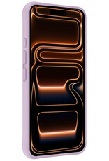 Nomfy Nomfy iPhone 17 Pro Hoesje Siliconen Met Screenprotector Met Dichte Notch - Lila